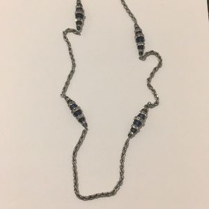 Blue & Silver Beaded Necklace